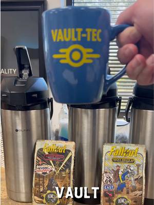 Fallout Coffee in our Vault-Tec Mug???? YES! ☢️👀 #BonesCoffee #FlavoredCoffee #falloutmerch #fallout 