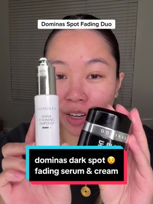 saying bye to my dark spots with the dominas spot fading duo 🥹 the perfect serum and cream duo that work together to target dark spots and even skin tone available on TikTok Shop @LGbeauty US #dominaspartner #dominas #koreanskincare #darkspots #darkspottreatment  