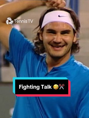 Trash talk between Agassi and Federer ✂️🤣 #tennis #tennistv #australianopen #federer #agsssi
