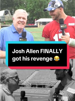 It took a YEAR, but Josh Allen finally got his revenge on the legendary Peter King 😂 #awkward #prank #buffalobills 