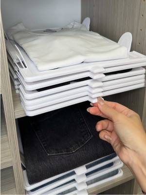 🔗In Bio! Stackable Closet Organizer 👚👖🤍 #amazonhome #closetorganization #amazonorganization #closetorganizer #closetstaples 