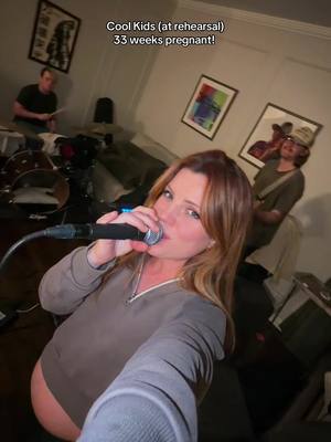 rehearsal looks a little different now 🥹 #echosmith #coolkids #livemusic #pregnant 
