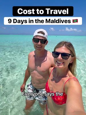 Cost of Travelling the World for a Year Part 5: Cost of Maldives🇰🇬  Total trip cost for 9 days for 1 person $362usd travelling with a partner 💰Average cost per person per day $40usd  Total cost for 9 days  🛌Accommodation $167usd 🚡Transportation $12usd 🫕Food and Drinks $78usd 🎉Activities/misc $103usd - $100 excursion package on Dhiffushi - included snorkelling with turtles, unlimited SUP/kayaks, sandbar trip, dolphin cruise, and fishing with dinner Itinerary 1 day Male 5 days Dhiffushi 3 days Fulidhoo Average daily costs 🏠Accommodation $19usd ✈️Transportation $1usd 🌶️Food and drinks $9usd 🎉Activities $11usd 2 of our nights offered a free breakfast, and we stayed in hotels and airbnbs. We ate out for most meals. Prices do not reflect flights to the Maldives. ✈️ We flew in from Tirana, Albania with a 24 hour stop in Abu Dhabi for 187usd each to Male, and we flew from Male to Colombo for $190usd #maldives #dhiffushi #exploremaldives #travel-photography #travelcouple           