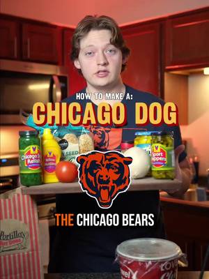 How to make the perfect Chicago Style Hot Dog! 🐻⬇️ @Chicago Bears  @Vienna Beef @Jewel-Osco @portilloshotdogs  #chicagodog #chicago #chicagobears #viennabeef #nfl 