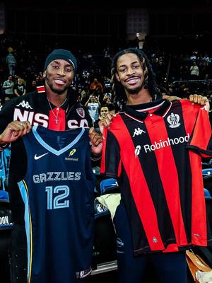 Ambition goes global in London. Taking the jersey swap worldwide with @OGC Nice and @memgrizz. 