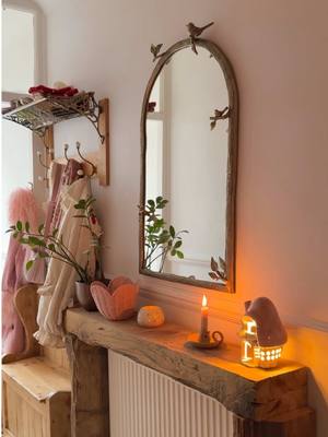 a love letter to my whimsical hallway mirror 🐦 ✨ #mirror #whimsy #whimsical #magical #antiquemirror
