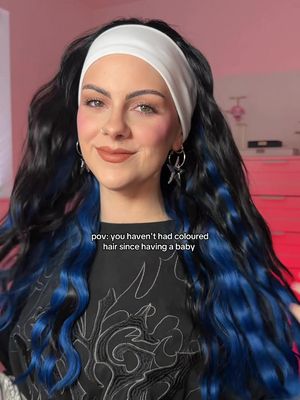 Part 2 of adding some colour back into my hair & today I'm trying this incredible blue shade. And omg I AM OBSESSED! I think I prefer it more than the pink I tried before!  #hairextensions #bluehair #haircolor #hairdye 