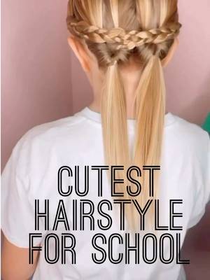 Cutest hairstyle for school. How to do a cute hairstyle for girls. #hairstyle #HairTutorial 