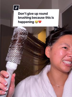Actually..don’t give up round brushing ever 🙂‍↔️ #hair #hairtutorial #hairhowto #hairvideos #hairtok @Olivia Garden International @Shark Beauty 
