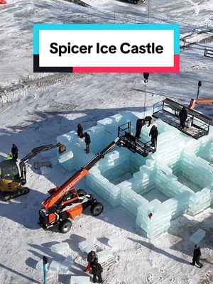 The Spicer, Minnesota ice castle is such a cool small town tradition! #spicerisnicer #minnesota 