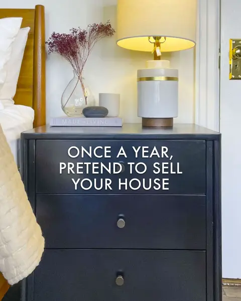 Once a year, pretend you have to move. This simple mindset makes decisions easier, reduces clutter, and helps your home feel lighter without waiting for a big life change.