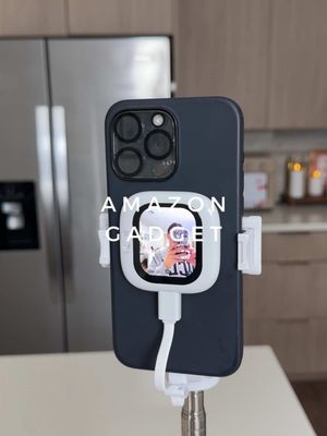 Amazon Phone Gadget 📸 You can film and take pictures with this mini selfie monitor screen. It has a magnetic design and bluetooth remote. It's also powered by your iphone so no need to charge it! #amazon #gadgets #iphone #Tech #asmrsounds 