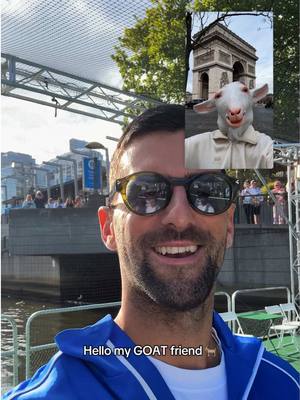 A goat calling the GOAT 😂 #Lacoste #Tennis #australian #novakdjokovic #Goat 