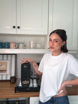 officially upgraded our home coffee bar & we’re loving our @Nespresso Vetruo Up machine 💖 #nespressopartner #coffeebar