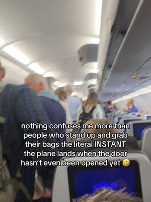 and people rushing the aisles from the back of the plane who are trying to get off earlier 🤣 #airport #plane #travel #funny #boston 