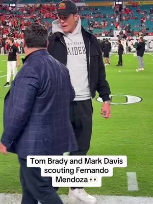 Tom Brady and Mark Davis pulled up to take a look at potential No. 1 pick Fernando Mendoza for the Raiders 👀 #raiders #nfl #football #CollegeFootball #indiana 