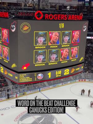 Time to play the Word On The Beat Challenge - #Canucks edition! How well did you do? 🤔 #NHL #Challenge 