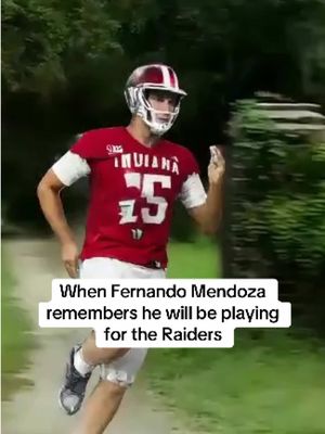 From the National Championship to… the Raiders O line  #raiders #fernandomendoza #nfl #nationalchampionship