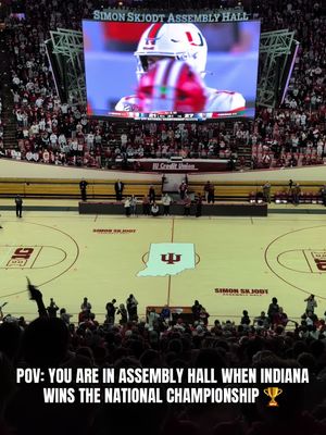 INSIDE ASSEMBLY HALL WHEN INDIANA WON IT ALL 🏆 @mostlyhoopsshow (🎥:pdstewie/ig) #CollegeFootball #indiana #bloomington 