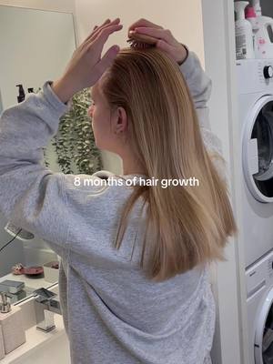 My hair growth! I trimmed my hair once in between! 🥰 #hairtok  #hairgrowth #hairtransformation #hairgrowthjourney #hairbeforeandafter 