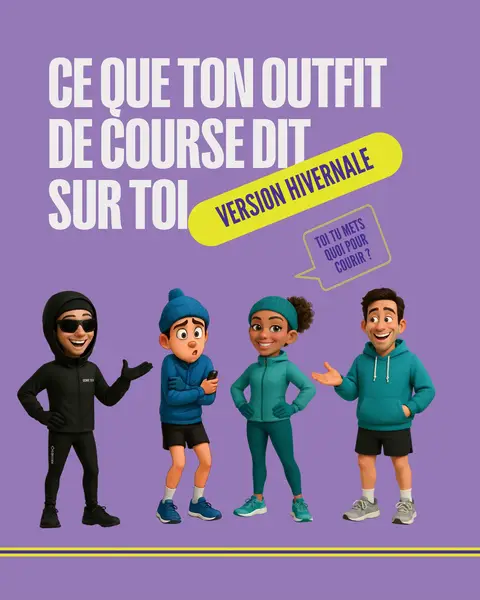 On a joué au jeu… en espérant que vous ne nous en voudrez pas trop. 🤪 Mais au fond, vous le savez : on vous aime comme vous êtes, outfit inclus. Tague ton ami.e qui va se reconnaître 👇 #Running #mtlmarathon #runner #runningoutfit 