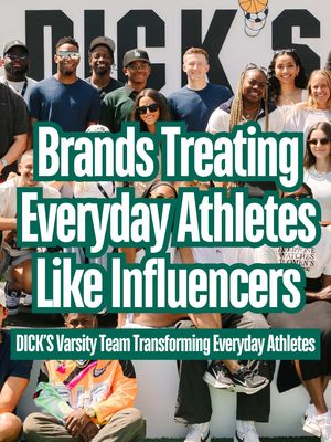 The future of sports marketing isn’t celebrity athletes. It’s everyday ones. DICK’S Sporting Goods is treating real athletes, coaches, parents, employees, and fans like influencers through the DICK’S Varsity Team. No follower count required. @DICKS Sporting Goods  DICK’S is paying and treating everyday people who genuinely love sports like influencers with real compensation, free gear, and exclusive product drops. Applications for the 2026 DICK’S Varsity Team are now open until February 3rd. @dicksvarsityteam  Comment VARSITY and I’ll send you the link. #dkspartner #sports #marketing