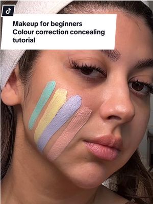 In this makeup tutorial, I will show you how to colour correct! This is perfect for anyone who has acne skin or dark under eyes if you’re a beginner at make up make sure to check out my playlist. In this beauty tutorial, I’ve used products from  @NYX Professional Makeup color correcting concealer  I also used a @@Huda Beautycolour corrector And my foundation was @@Kylie Cosmetics . . ##makeup##makeuptutorial##makeupforbeginners##concealertutorial##colorcorrection