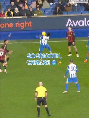 Smooth control, #CarlosBaleba! 🥶✨ #PremierLeague #BHAFC 
