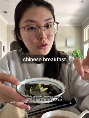 Chinese baddie breakfast #chinesefood #chinesetiktok #congee #asmreating #eatwithme 