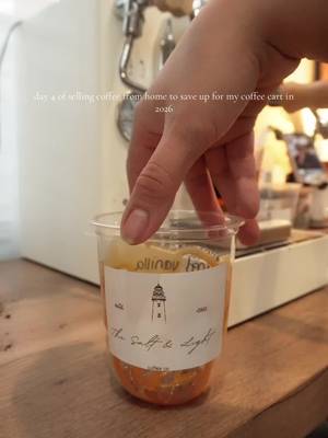 Make my first order of the day with making coffee from home to save up for a coffee cart this year #coffeecart #SmallBusiness #icedlatte 