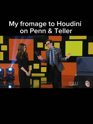 In honor of #nationalcheeseday my fromage to Houdini on @Penn & Teller: Fool Us  #jonathanburns #pennandteller #magic 