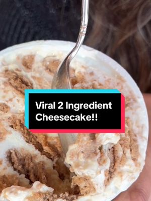 VIRAL 2 INGREDIENT CHEESECAKE (85G PROTEIN!)‼️ Have you tried this hack? I’ve tried this twice, and finally perfected the cheesecake taste 🥰 All you need is:  1 32 oz tub high protein vanilla yogurt (I’m using @oikos) 1 package shortbread cookies (I’m using @sietefoods) That’s it! Refrigerate overnight, or a few hours for the cookies to soften.  This high protein yogurt + cookies combo is a game changer. It tastes just like a fluffy cheesecake and is SO addicting.  This is how I make my high protein version of the viral 2 ingredient fluffy Japanese cheesecake.  If you know the original creator please tag them!!