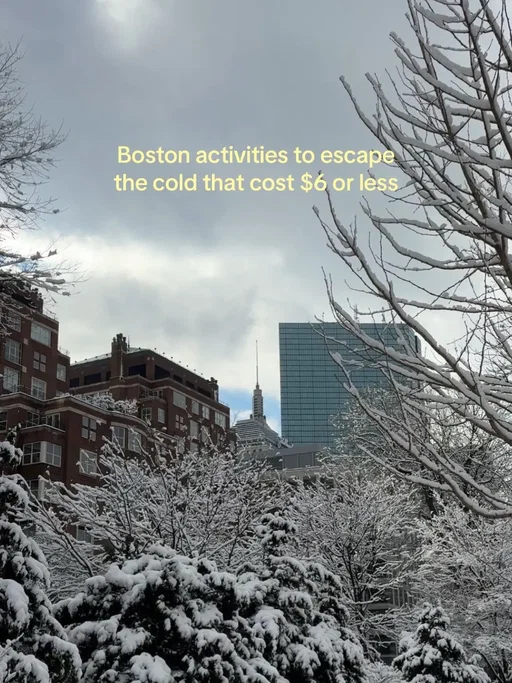 Word on the street is that we might be getting more snow this weekend… 👀❄️ Sure, the Boston winter builds character, but sometimes you just want to be indoors and entertained without spending $40 on dinner and drinks. Whether you’re new to the city, on a budget reset, or just looking for something different to do that isn’t another new bar or restaurant, I put together a list of Boston activities to escape the cold that cost less than $15 (many of which are FREE): 🖼️ FREE Gallery Night Tuesdays at The Liberty Hotel 🌎 $6 Tickets To The Mapparium 🎷 FREE GBH Jazz Nights at the Boston Public Library 👜 Make a Bag Charm at Found (starts at just $6) 🏛️ FREE Tours of The Massachusetts State House Want the full list of 10 activities that cost $15 or less? Comment COLD and I’ll send it your way! ⬇️ #thingstodoboston #bostoncreator #bostonevents #exploringboston 