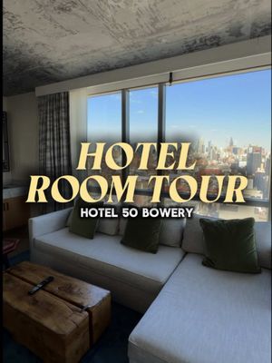 A hotel with a room where the skyline is the moment. Empire State Building views from bed? Say less.  #hoteltour #nychotels #nycviews