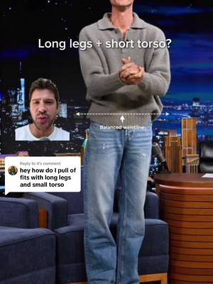Replying to @4 If you’ve got long legs and a shorter torso, the goal isn’t to exaggerate it — it’s to balance it. Rise, length, and where the pants sit do more than most people realize. #mensstyle #bodyproportions #fitadvice #denimstyle #everydaywear