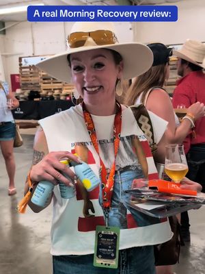 We love hearing about your experience with Morning Recovery 🥰 in person and in the comments 😎  Have you tried it yet? #morningrecovery #productreview #fyp #firestoneinvitational  Review 📸 captured at the @Firestone Walker Brewing Co. Beer Invitational 2025
