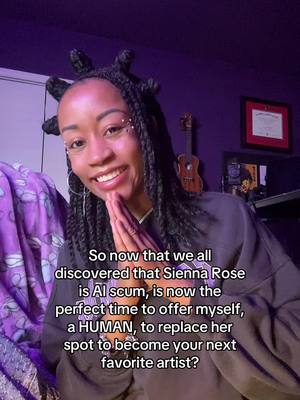 HUMANS make art… AI does not 🙅🏾‍♀️🫵🏾 #siennarose #aimusic #newartist #newmusic #supporthumanartists 