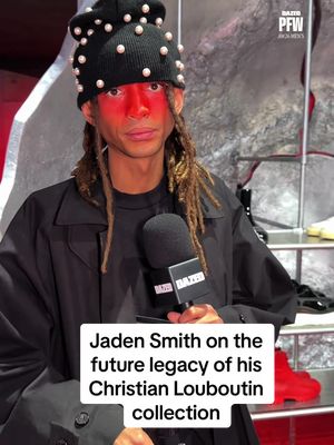 “The red sands of time” @Jaden @Christian Louboutin  #jadensmith #christianlouboutin #dazedfashiontv #tiktokfashion #pfw 