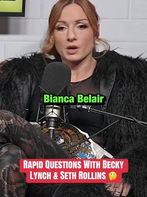 Wrestling Questions with Becky Lynch & Seth Rollins 🤔 @My Mom’s Basement Podcast #WWE #wrestling #sethrollins #beckylynch 