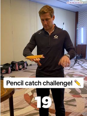 More players and more pencils! Watch as 🇨🇦’s Men’s Olympic Team takes on our pencil-catching challenge. ✏️   D’autres athlètes, d’autres crayons! Voyez l’équipe olympique masculine du 🇨🇦 relever notre défi. ✏️ #MilanoCortina2026 #TeamCanada #HockeyCanada #NHL #challenge @Team Canada @NHL @San Jose Sharks @Colorado Avalanche @Vegas Golden Knights @Florida Panthers 