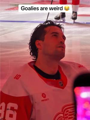 What is John Gibson looking at 😂 #hockey #NHL #goalie #funny 