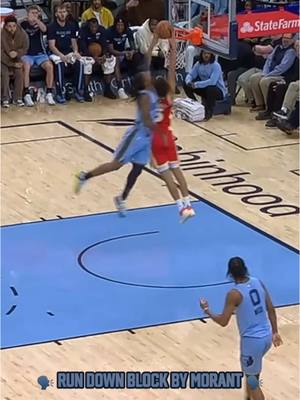 Run down block by 12 😤 #jamorant #memphisgrizzlies #block @NBA 