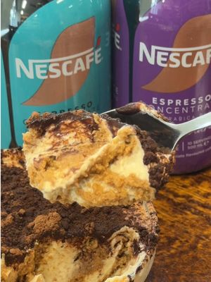 we had to try this hack! use our nescafé espresso concentrate for an easy 3 step tiramisu ☕️❤️ #NESCAFEcoldhacks #nescafeespressoconcentrate #pouritmixithackit #japanesecheesecake #tiramisu 