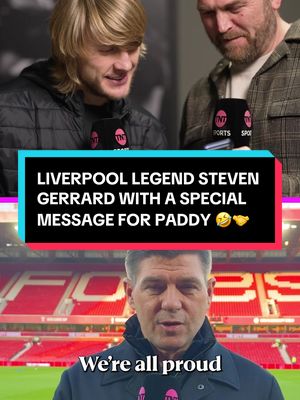 Liverpool legend Steven Gerrard with a special message (and challenge) for Reds fan Paddy ‘The Baddy’ Pimblett 🤣🤝 #paddythebaddy #stevengerrard #liverpoolfc #padel #ynwa 