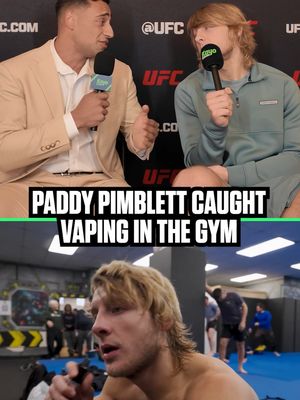 Paddy Pimblett gets asked about getting caught vaping 😭💨 #UFC #MMA #PaddyPimblett #UFC324