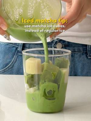 If you’re still using regular ice for your ice matcha lattes… you’re missing out! 🥹 #matchalatte #matchatips #matchaicecubee #matchaice #naokimatcha 