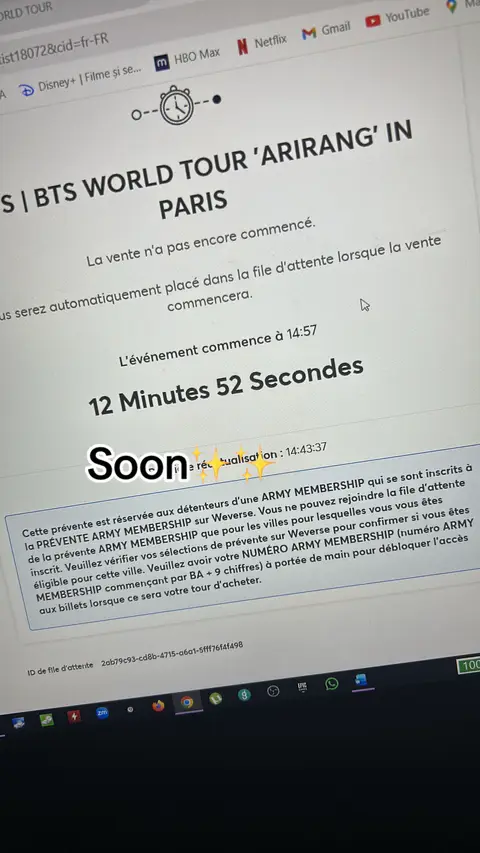 Rollercoaster of emotions for bts ticketing  #btsarmy #armybts #bts_official_bighit #btsticketing #paris 