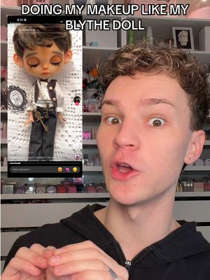 Do we look like twins!? #blythedoll #makeup #beauty #makeuptutorial #dollmakeup 