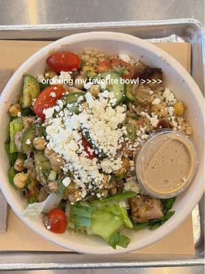new year, same order.  old habits die hard. bowl: tahini cucumber feta · half & half · grilled chicken #whatsyourgusto #bowls #wraps #atleats 