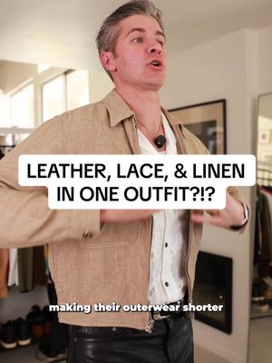 Replying to @activedelay lace, leather, and linen. The 3 L’s! 